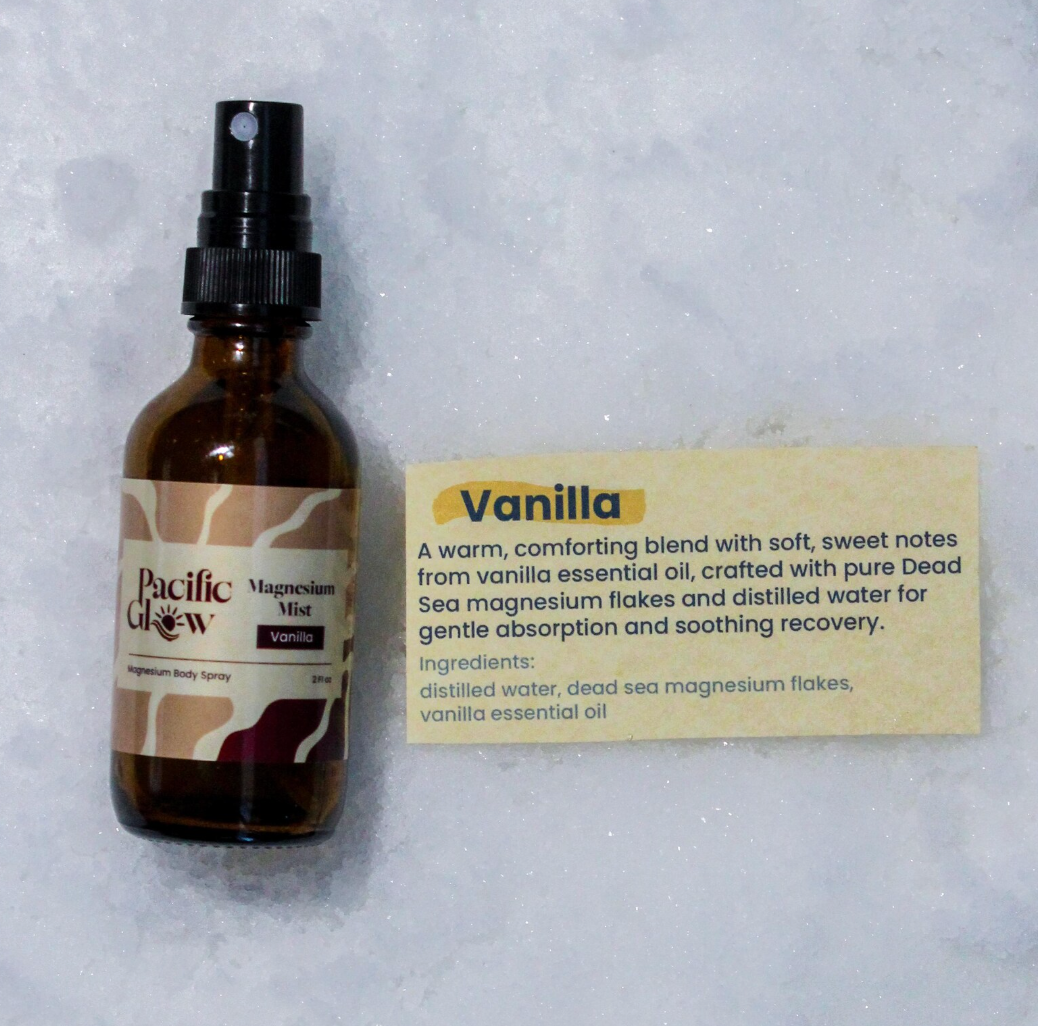 Magnesium Spray by Pacific Glow (Vanilla Scent)